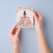 Goedkope Bloemen Blush Roze Goud Prinses Quinceane Flyer (Hand)