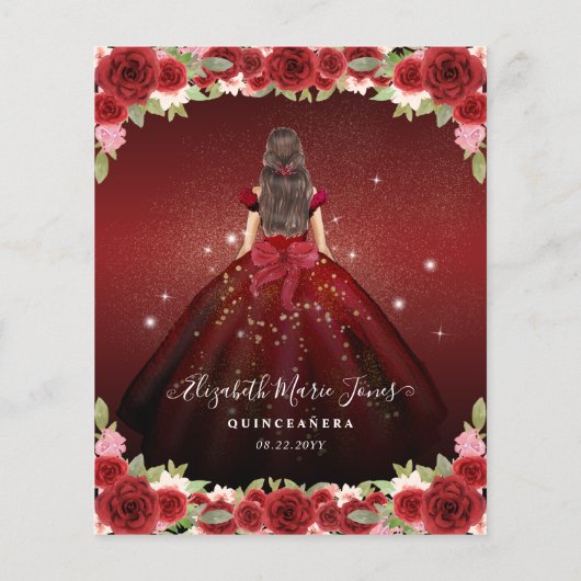 Goedkope Bloemen Bourgondië Goud Prinses Quinceane Flyer (Achterkant)