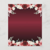 Goedkope Bloemen Bourgondische rode jurk jurk quin Flyer (Achterkant)