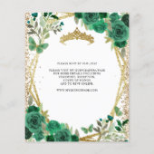 Goedkope Bloemen Groen Goud Tiara Quinceañera Invi Flyer (Achterkant)