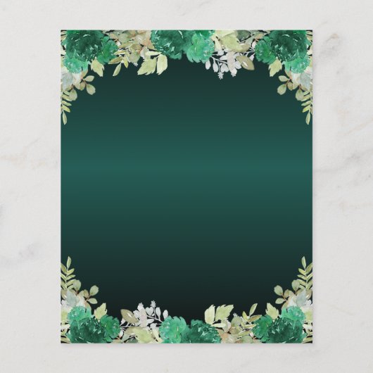 Goedkope Bloemen Groene Jurk Gown Quinceanera Uitn Flyer (Achterkant)