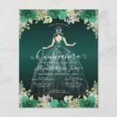 Goedkope Bloemen Groene Jurk Gown Quinceanera Uitn Flyer (Voorkant)
