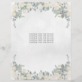 Goedkope Bloemen Ivoor Wit Glam Prinses Quinceaner Flyer (Achterkant)