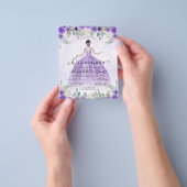 Goedkope Bloemen Paarse Prinses Verjaardag Quincea Flyer (Hand)