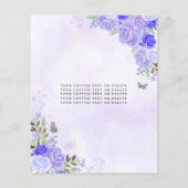 Goedkope Bloemen Paarse Violet Prinses Quinceanera Flyer (Achterkant)