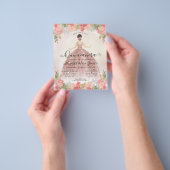 Goedkope Bloemen Roos Goud Roze Prinses Quinceaner Flyer (Hand)