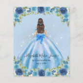 Goedkope Bloemen Stoffig Blauw Grijs Prinses Quinc Flyer (Achterkant)