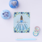 Goedkope Bloemen Stoffig Blauw Grijs Prinses Quinc Flyer (Enkel)