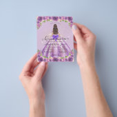 Goedkope Bloemenlicht Paarse prinses Quinceanera Flyer (Hand)