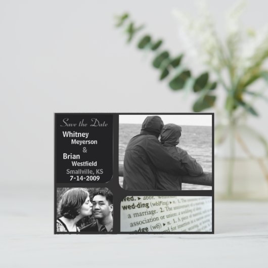 Goedkope bruiloft uitnodigingen Foto Briefkaart (Staand voorkant)