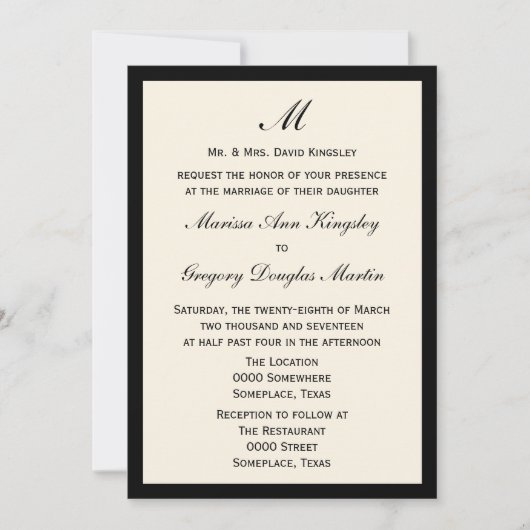 Goedkope Budget Bruiloft Pick Border Kleur Kaart (Voorkant)