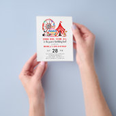 Goedkope Carnaval Circus Show Verjaardagsuitnodigi Flyer (Hand)