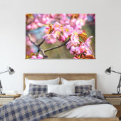 Goedkope cascade van Sakura Flowers op een lenteda Canvas Afdruk (Insitu (Slaapkamer))