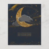 Goedkope Celestial Midnight Blue Stars Quinceanera Flyer (Achterkant)