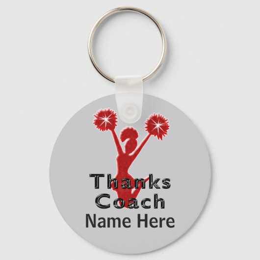 Goedkope Cheer Coach Cadeaus GEPERSONALISEERD Sleutelhanger (Voorkant)