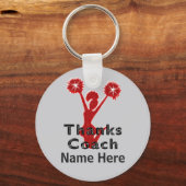 Goedkope Cheer Coach Cadeaus GEPERSONALISEERD Sleutelhanger (Achterkant)