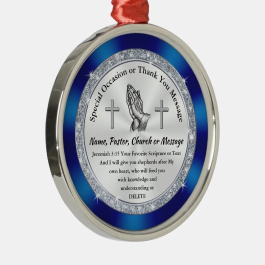 Goedkope Christelijke cadeaus. Bijbelverse Ornamen Metalen Ornament (Rechts)