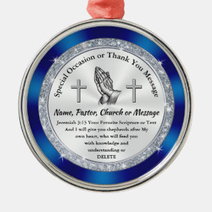 Goedkope Christelijke cadeaus. Bijbelverse Ornamen Metalen Ornament