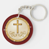 Goedkope Christelijke cadeaus voor vrienden, pasto Sleutelhanger (Achterkant)