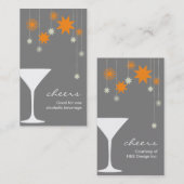 Goedkope cocktaildrink nieuwjaarfeest kortingskaartje (Voorkant / Achterkant)