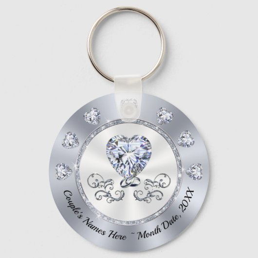 Goedkope Custom, FOTO bruiloft gunsten, bruiloft Sleutelhanger (Achterkant)