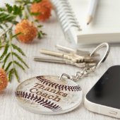 Goedkope Dank Baseball Coach Cadeau-ideeën Sleutelhanger (Voorkant Rechts)