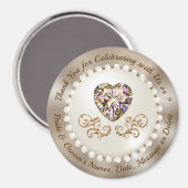 Goedkope Dank u Cadeaus voor Trouwgasten, Bruiloft Magneet (Voorkant / Achterkant)