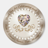 Goedkope Dank u Cadeaus voor Trouwgasten, Bruiloft Magneet (Voorkant)