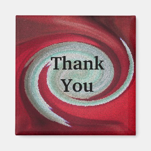 Goedkope dank voor de symbolische helderrode werve magneet (Voorkant)