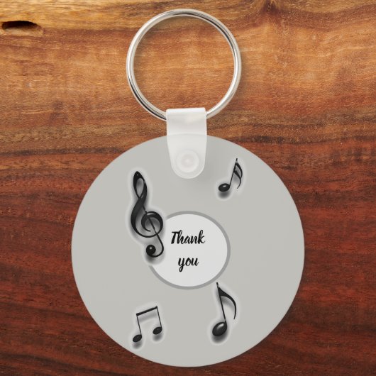 Goedkope dankjewel muziekleraar waardering sleutelhanger (Voorkant)