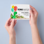 Goedkope Dino VIER Ballon Dinosaurus 4e Verjaardag Flyer (Hand)