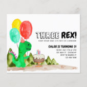 Goedkope DRIE Rex Balloon Cake Dinosaurus 3e Verja Flyer (Voorkant)
