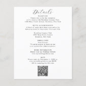 Goedkope Elegante Minimalistische RSVP QR Code Bru Flyer (Achterkant)