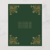 Goedkope  Emerald Groen Goud Lijst Quinceanera Flyer (Achterkant)