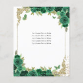 Goedkope Emerald Groen Goud Prinses Quinceañera Flyer (Achterkant)