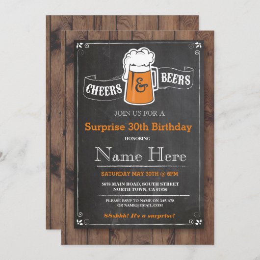 Goedkope en bier op zaterdag kaart (Voorkant / Achterkant)