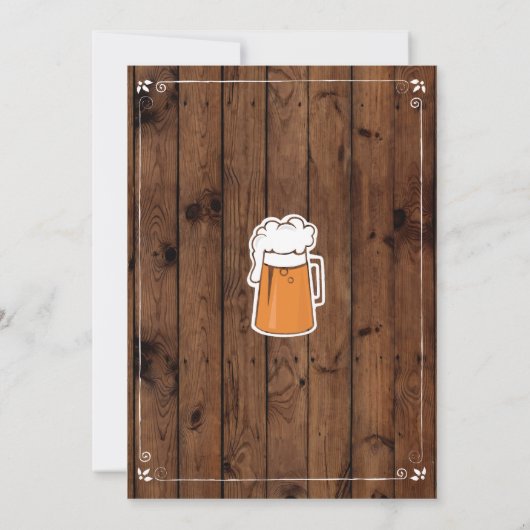 Goedkope en bier op zaterdag kaart (Achterkant)