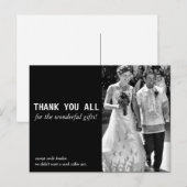 Goedkope en grappige bruiloft bedankkaart briefkaart (Voorkant / Achterkant)