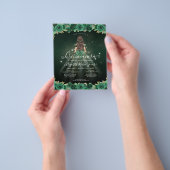 Goedkope Floral Groene Prinses Verjaardag Quincean Flyer (Hand)