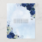 Goedkope Floral Navy Blue Zilveren Prinses Quincea Flyer (Achterkant)