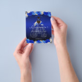 Goedkope Floral Royal Blue Dress Quinceanera Uitno Flyer (Hand)