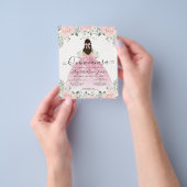 Goedkope Floral roze prinses Tiara jurk Quinceaner Flyer (Hand)