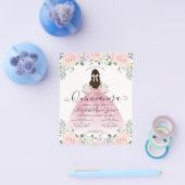 Goedkope Floral roze prinses Tiara jurk Quinceaner Flyer (Enkel)