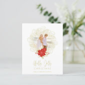 Goedkope Flourish Gouden Sierfoto Kerstmis (Staand voorkant)