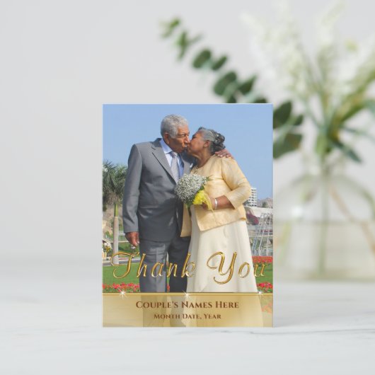 Goedkope Foto Bedankkaartjes, Jubileum Briefkaart (Staand voorkant)