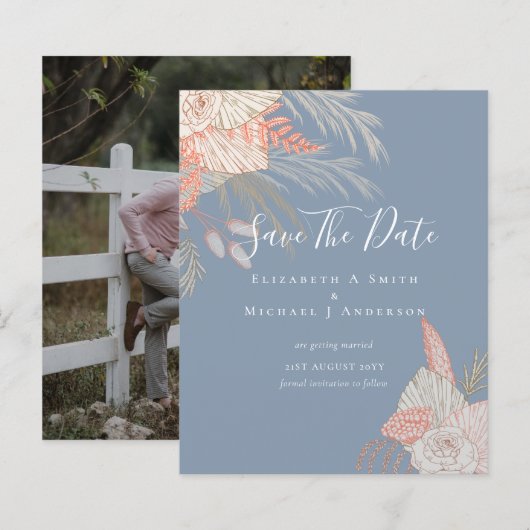 GOEDKOPE Foto Bewaar Data PAMPASGRAS Terracotta (Voorkant / Achterkant)