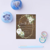 Goedkope foto bewaar data Witte bloemige groene bl Flyer (Enkel)