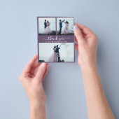 Goedkope Foto Collage Mauve Bruiloft Dank u Flyer (Hand)
