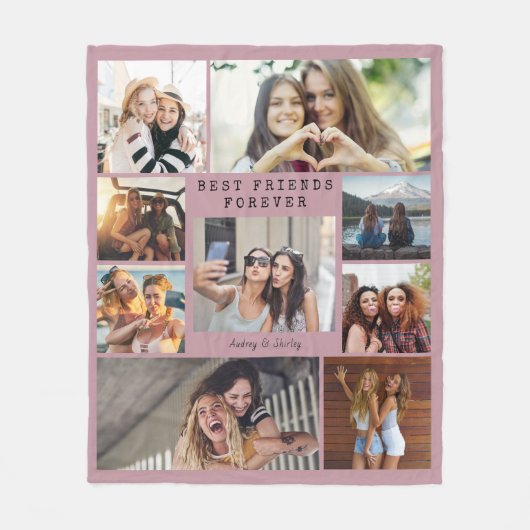 Goedkope foto deken collage moderne BFF (Voorkant)