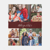 Goedkope foto deken collage Multi foto collage (Voorkant)